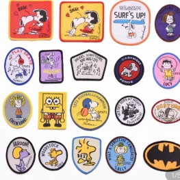 Wholesale iron on custom logo embroider embroidered towel chenille cute clothing custom patches embroidery