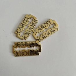 clothing customized metal tags with 100pcs