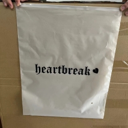 custom High quality plastic frosted PE zipper packing bag for clothing with logo