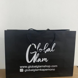 Custom Logo Printed Recyclable Paper Small Shopping Bags With Handles