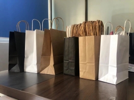 Wholesale Recyclable Eco friendly Large Kraft Custom Carry Craft Printed Shopping Kraft Paper Bag